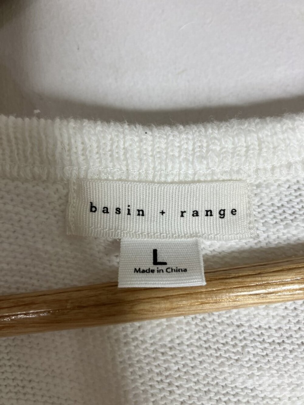 Basin + Range Women's White 100% Cotton Slub Knit Tank Top Size Large - Picture 3 of 8